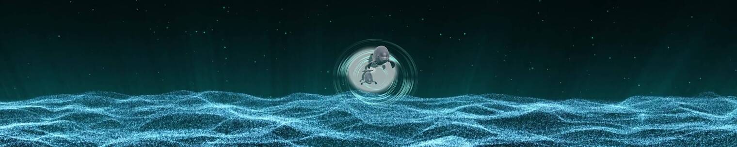 海底江豚海面波浪