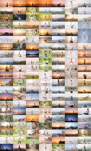 瑜伽户外山顶瑜伽海边瑜伽公园瑜伽打坐冥想高清在线视频素材下载