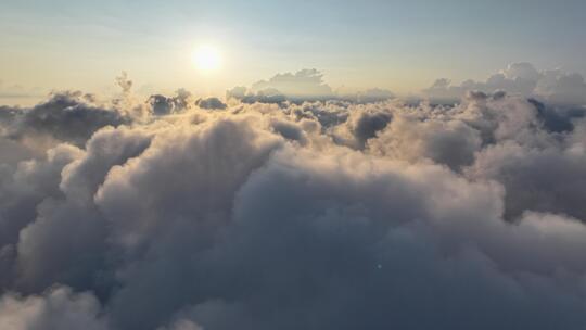 高空俯瞰云海景观 航拍云层 云海高清在线视频素材下载