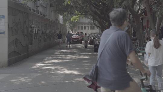 城市街头行人生活气息视频素材模板下载