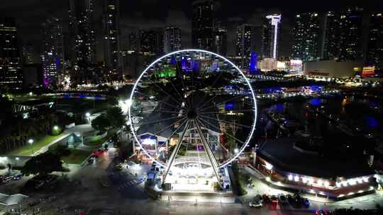 航拍旅游城市夜景