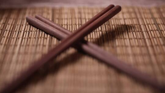 筷子餐具竹筷视频素材模板下载