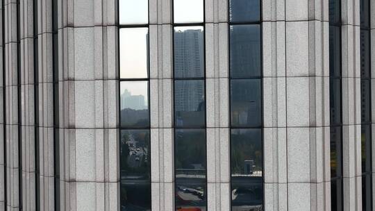中国银行大厦外墙的航拍