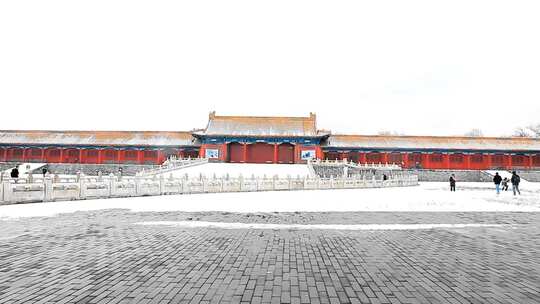 下雪的故宫紫禁城