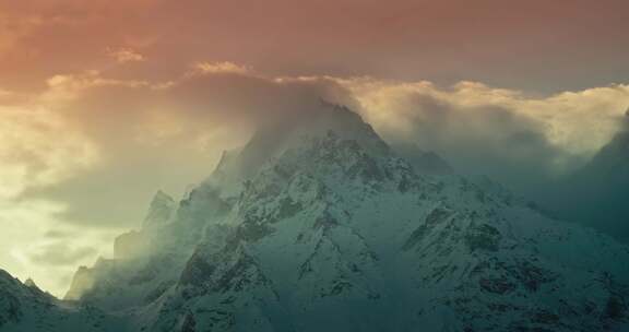 雪山延时摄影