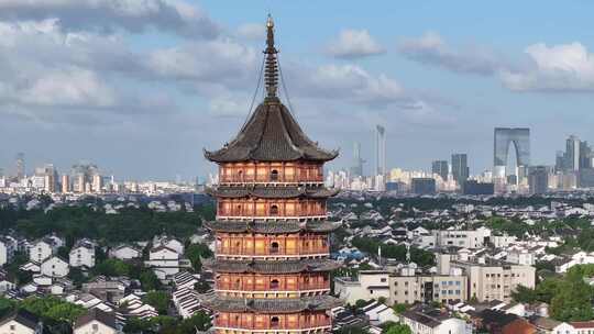 江南姑苏地标报恩寺北寺塔（航拍运镜）