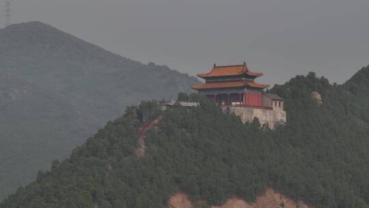 洛阳灵山寺大气宫殿航拍