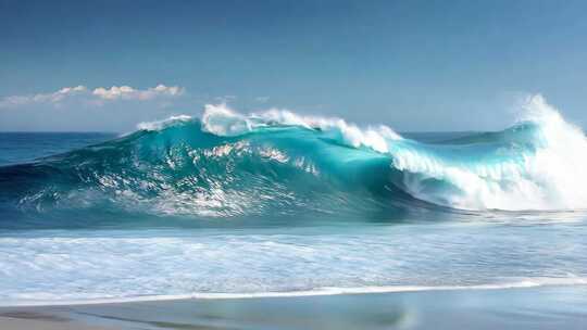 海浪浪花 清澈海浪 波光粼粼