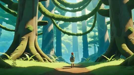 梦幻童话森林大树树林