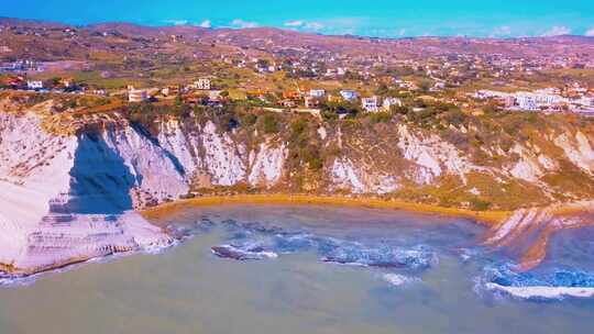 国外欧洲海岛风景航拍视频素材模板下载