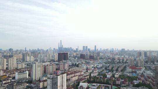 上海杨浦区城市建筑全景4K航拍视频素材模板下载