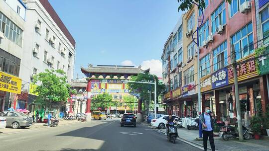 疫情街道小区街头车辆建筑