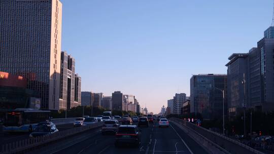 【4K原创】北京大气地标 车流