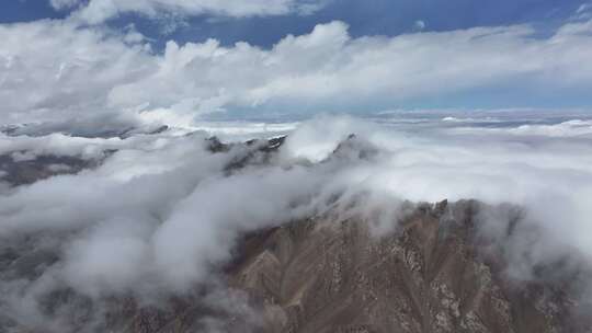 新疆赛力亚克达坂雪山航拍