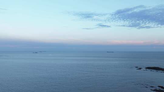 大海航拍海上礁石海水海洋风光海天一线风景