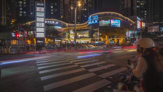 8K深圳龙华区壹方天地夜景延时1视频素材模板下载