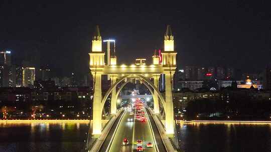 珠海白石桥夜景航拍