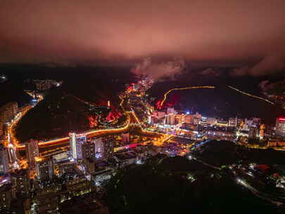 宝塔山夜景延时大景