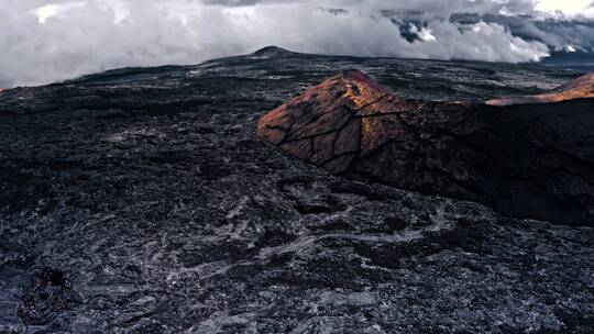 航拍火山景观