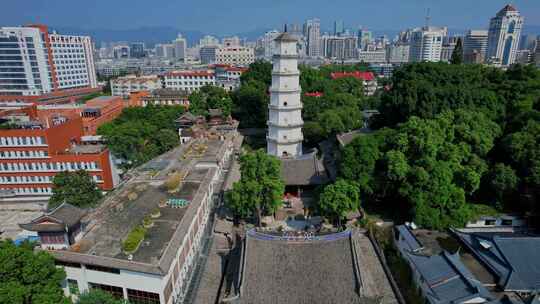 航拍福州定光寺景观