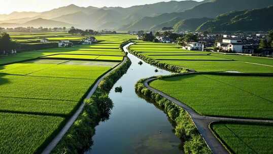 小满芒种夏至，农业稻田梯田农民收割景象