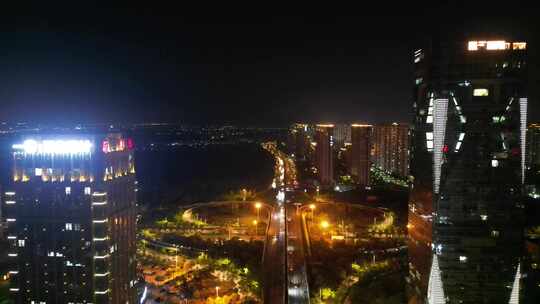 福建莆田夜景莆田商务区夜景