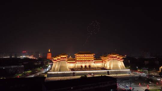 洛阳洛阳城应天门遗址七夕节无人机表演