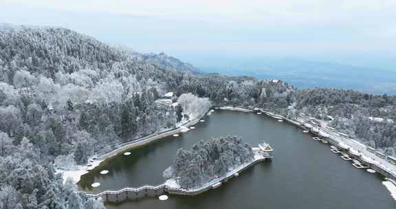 江西九江庐山风景区冬季雪景风光