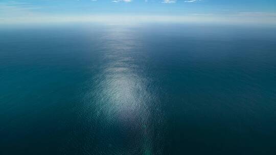 三维航拍平静的海面大海蓝色22
