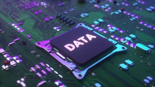 连接主板未来芯片的数据概念微处理器芯片