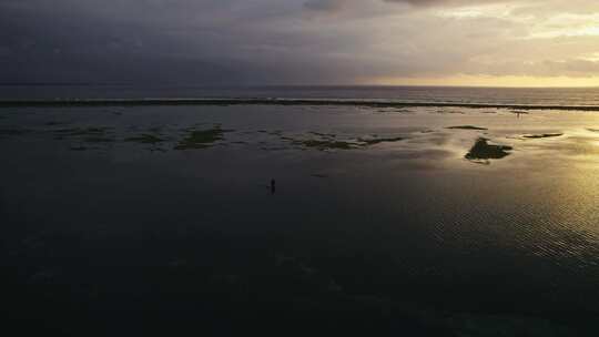 渔夫，海，黎明，日出