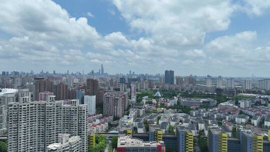 上海徐家汇航拍空镜视频素材模板下载