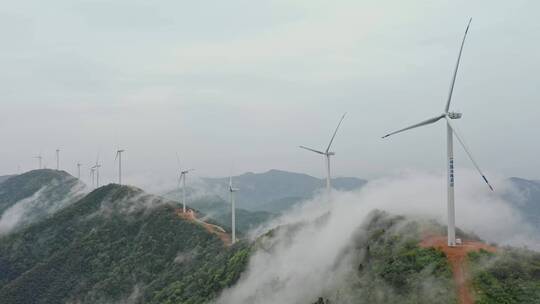 风力发电车新能源绿色能源航拍视频