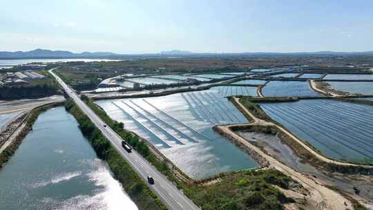 航拍大连滨海公路海岸风景