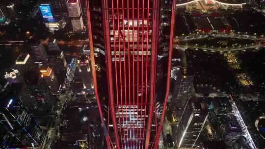 深圳福田区CBD夜景航拍