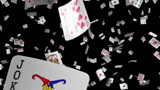 动态甲板动画扑克牌从顶部过渡而不是爆炸
