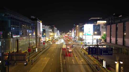 航拍苏州夜景苏州城市风光