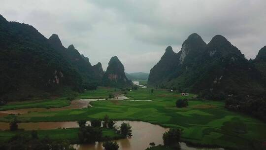 山脉和草原的美景