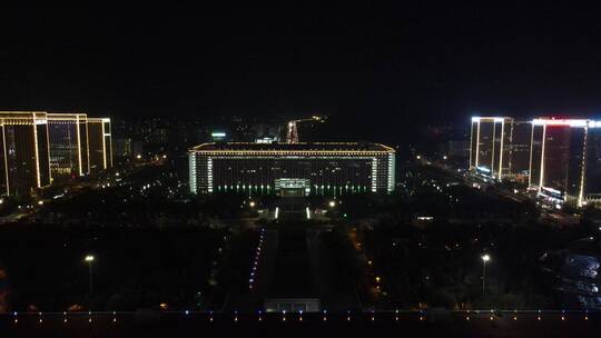 济南市人民政府夜景航拍