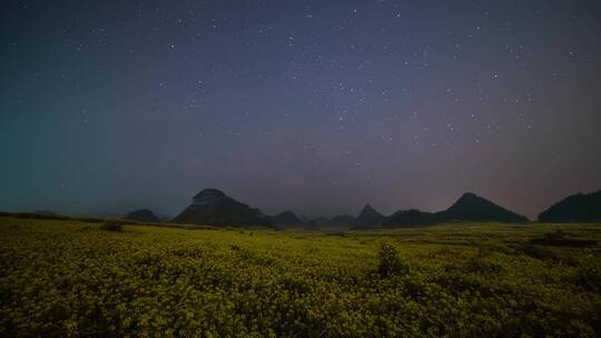 罗平油菜花银河星空