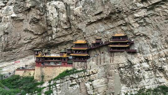 山西大同悬空寺航拍