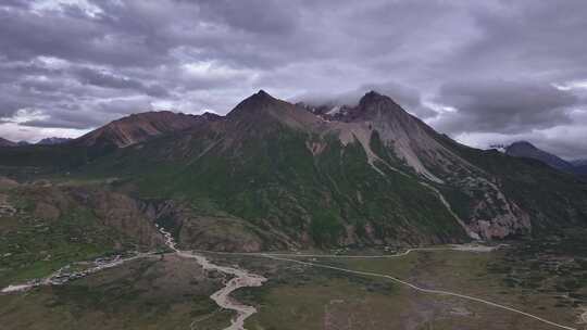 来古冰川景区航拍