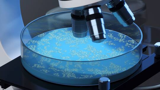 培养皿内的细菌 3D渲染