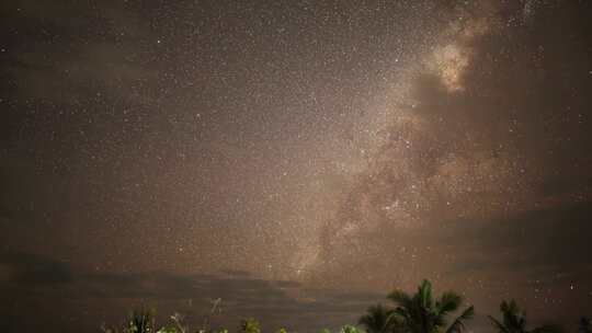 海边星空银河延时摄影