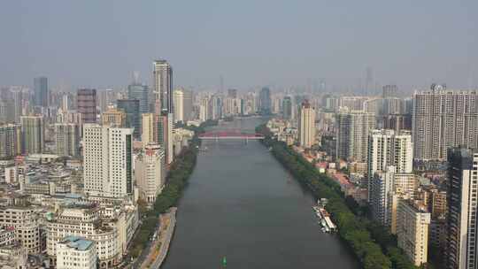 广州人民桥航拍原素材