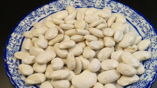 4K白色的芸豆豆子