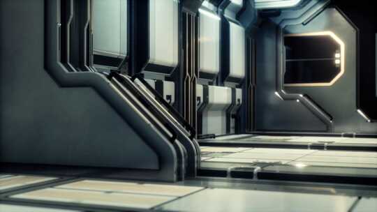 科幻隧道或飞船走廊