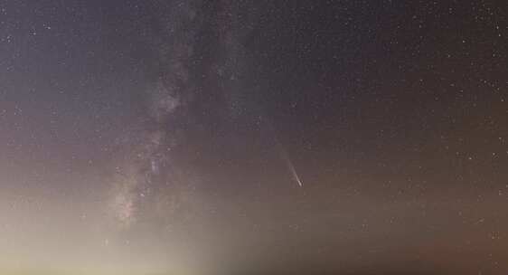 夜晚星空银河斗转星移时间流逝