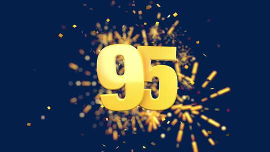 金色数字庆祝周年庆95