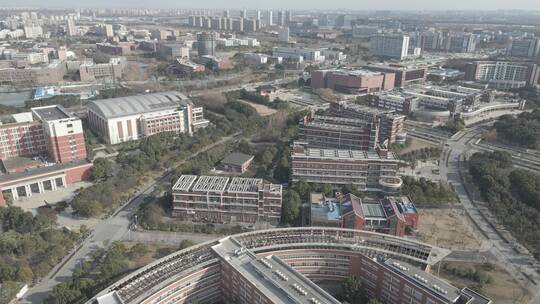 上海交通大学闵行校区4K航拍原素材视频素材模板下载